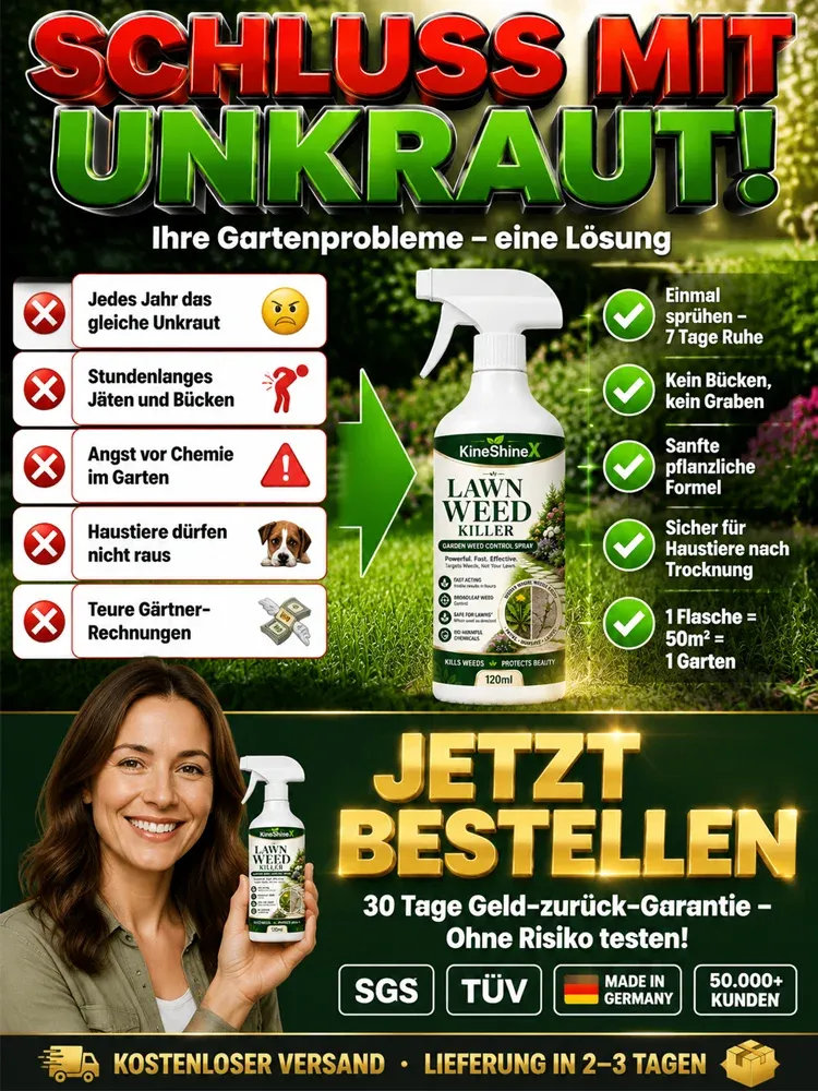 Unkrautvernichter für Gartenrasen Spray