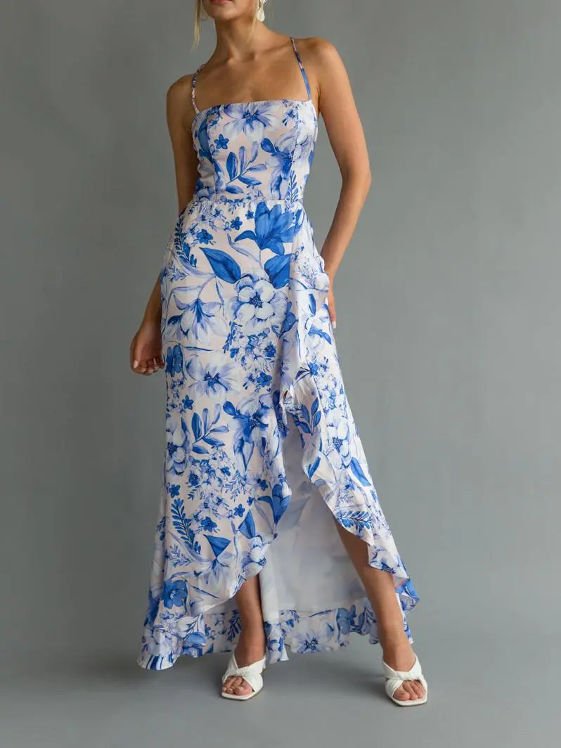 Floral Ruffle Maxi Dress