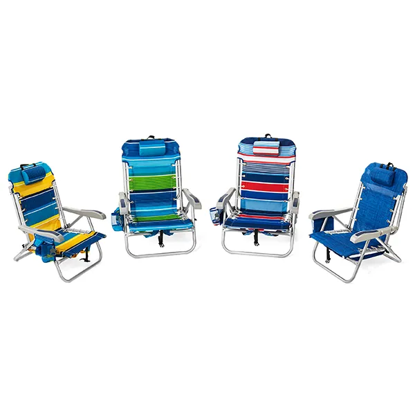 Fold Backpack Beach Chair, Towel Rack, XL Cooler Bag, Storage Net, Cup & Phone Holder