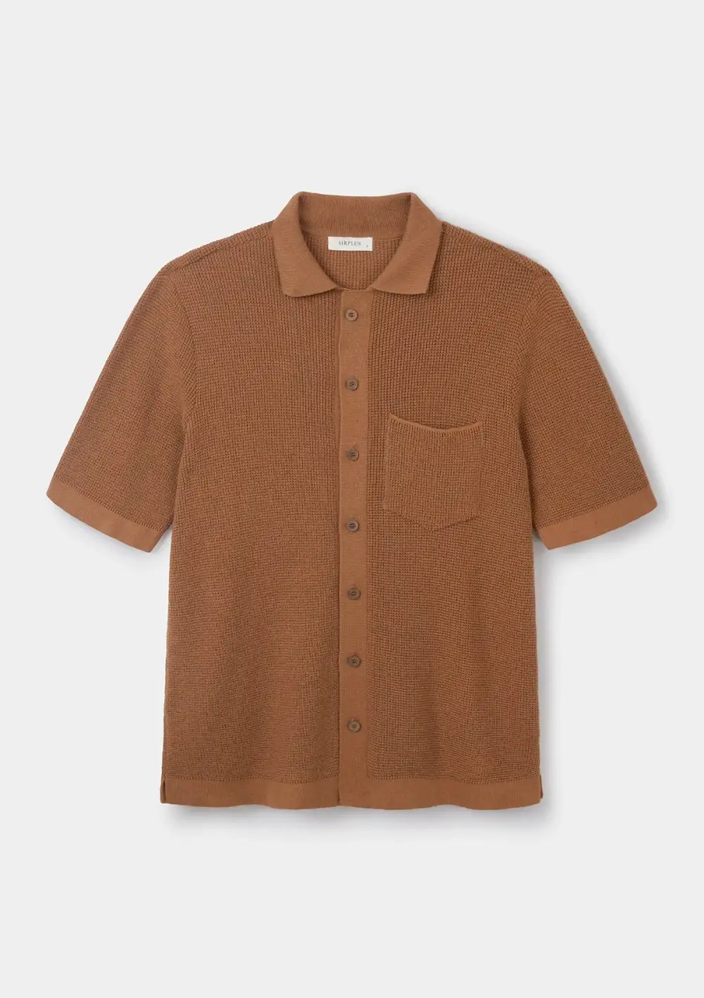 Caramel Waffle Knit Polo