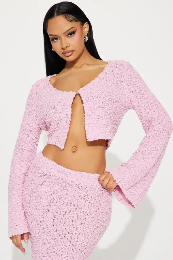 Shanelle Sweater Skirt Set - Pink