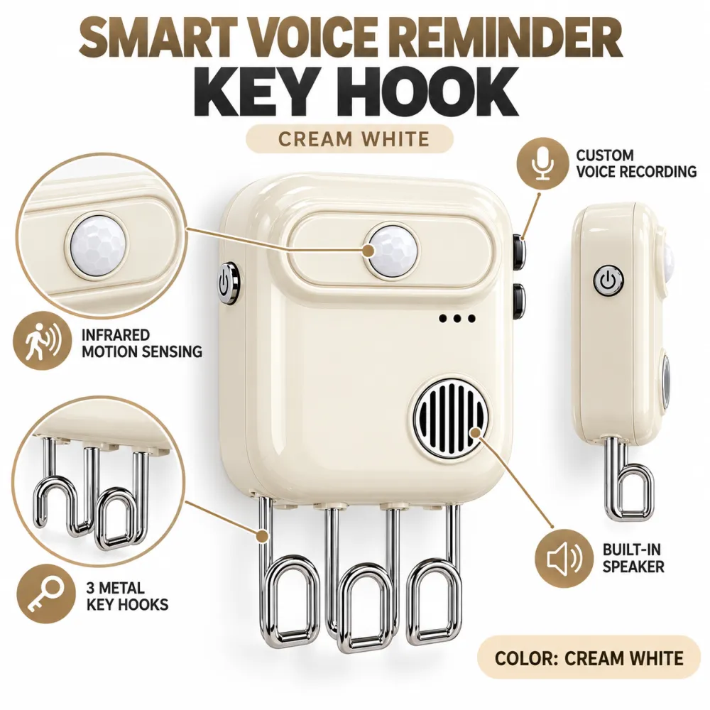 Smart Voice Recording Wall-Mounted Key Holder