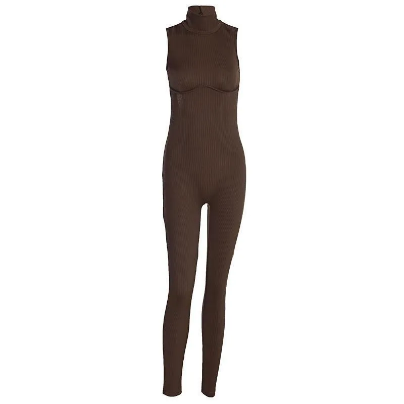Active Flexibility Sleeveless Turtleneck Yoga Jumpsuit