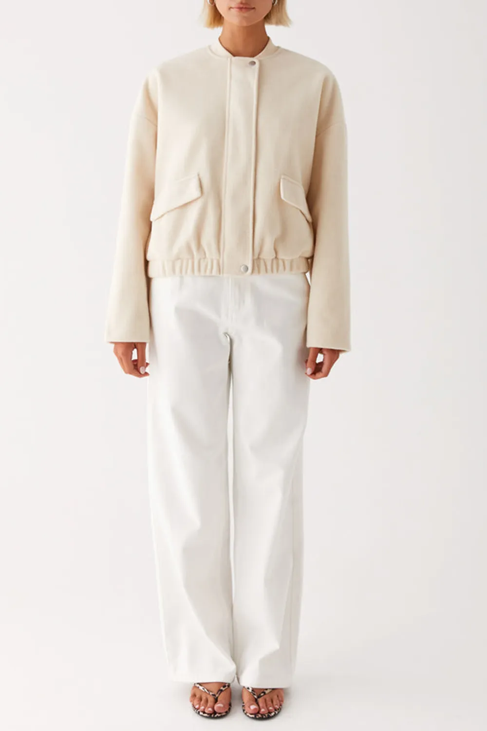 Ivory Bomber Jacket
