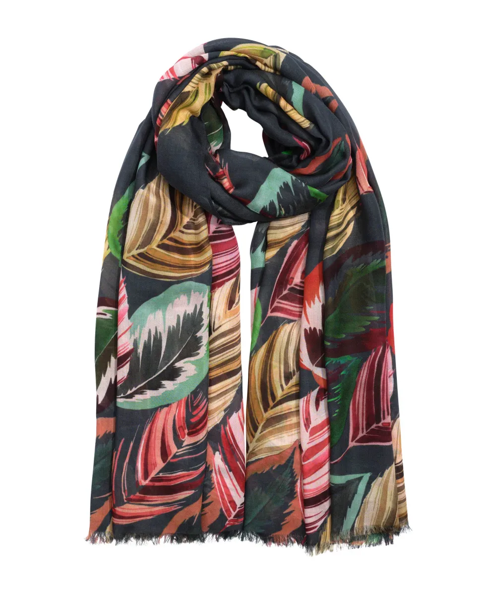 Casual Style Falling Leaves Wrap