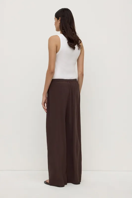 Ganache Relaxed Silk Straight-Leg Pant