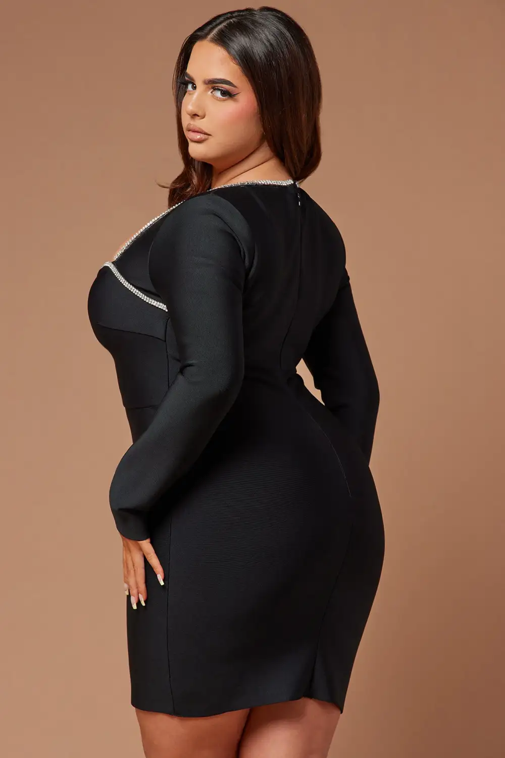 London Lights Bandage Mini Dress - Black