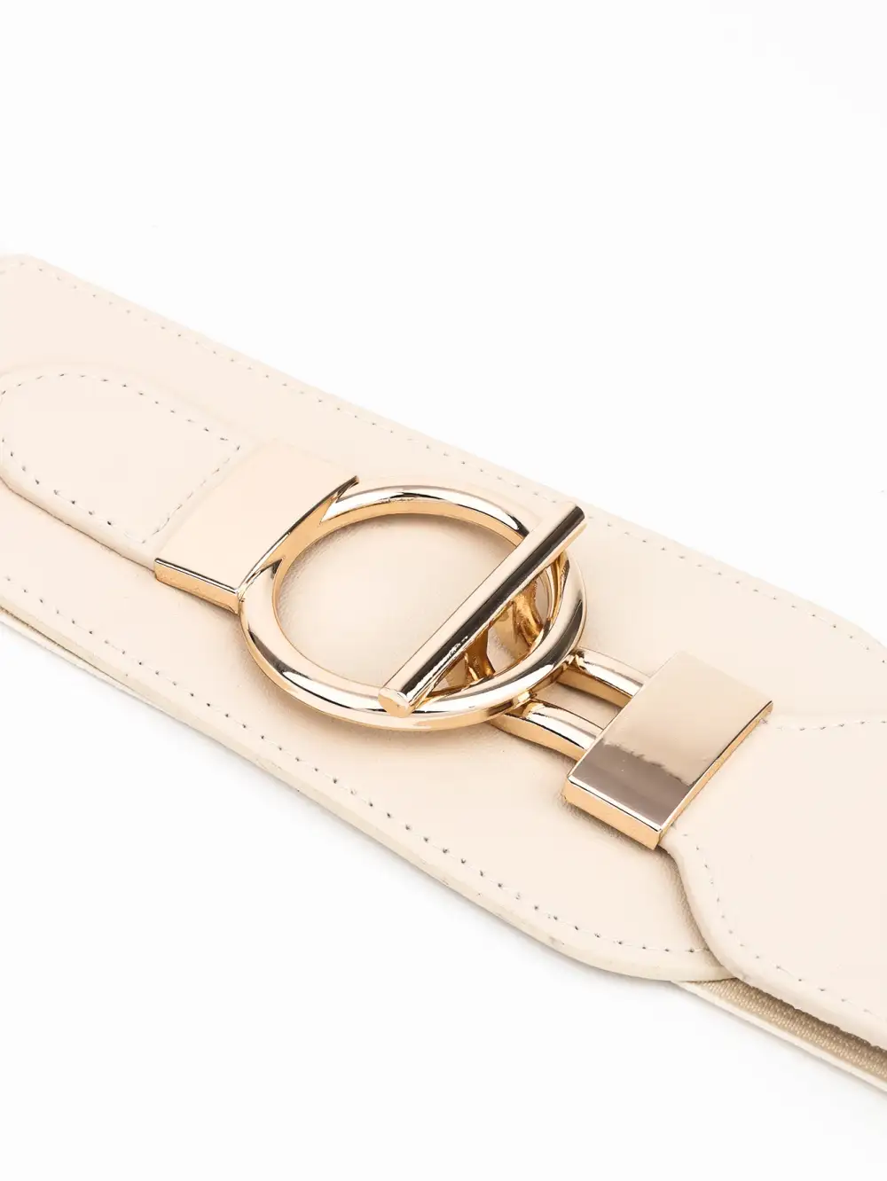Wide Buckle Stretch Belt