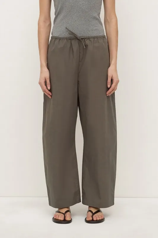Military Cotton Barrel-Leg Pant