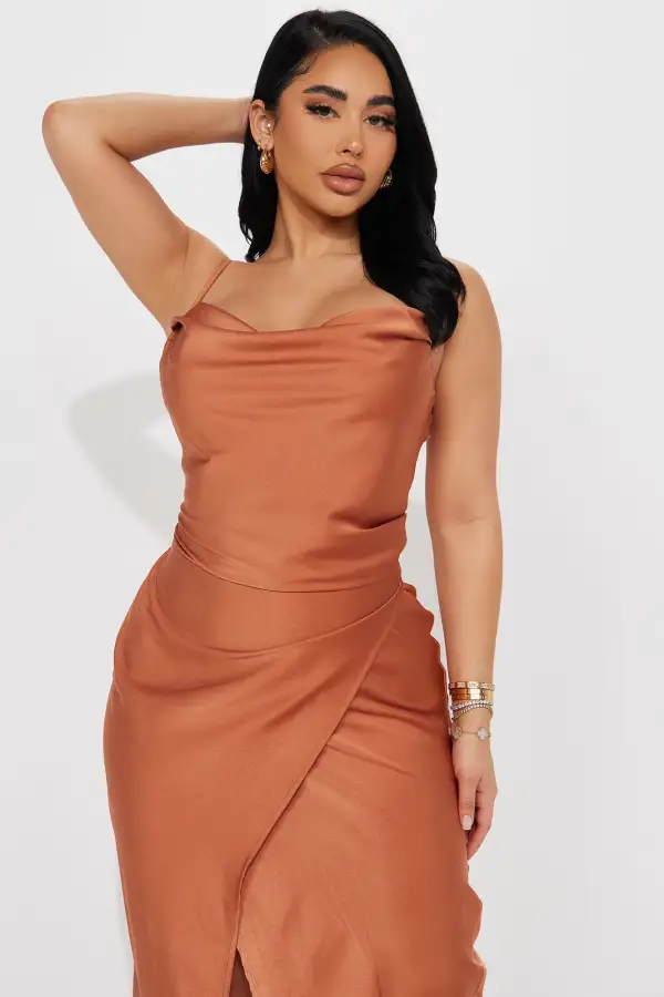 Kiki Midi Dress - Rust