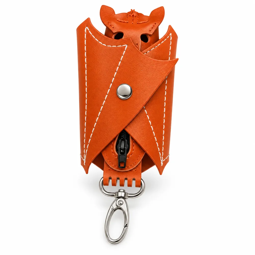 Bat shaped Gothic faux leather compact wallet - mini crossbody fashion bag with detachable shoulder strap, a terrifying Gothic accessory for nightclubs and holiday costumes