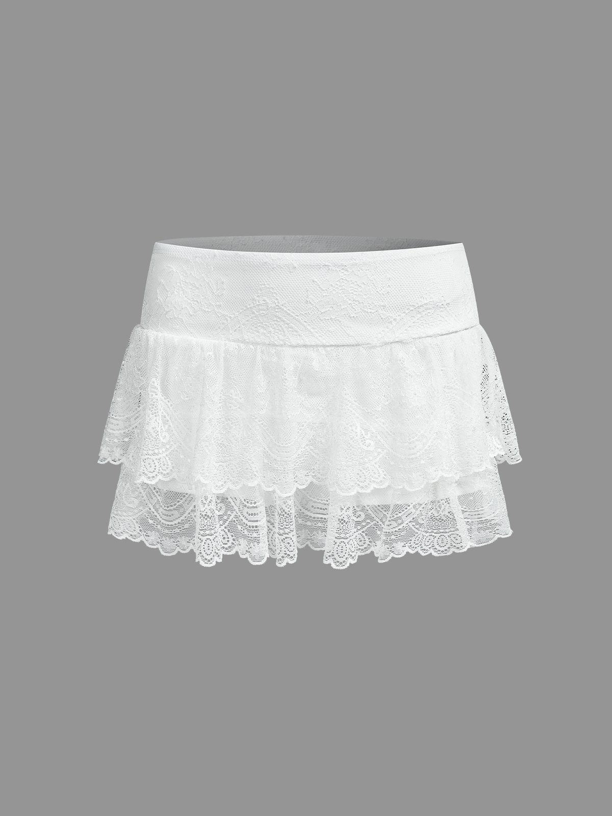 Lace Plain Short Skirt FREESHIPPING