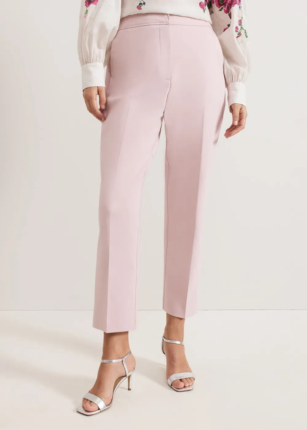 Pink Cone-Shaped Women's Long Pants
