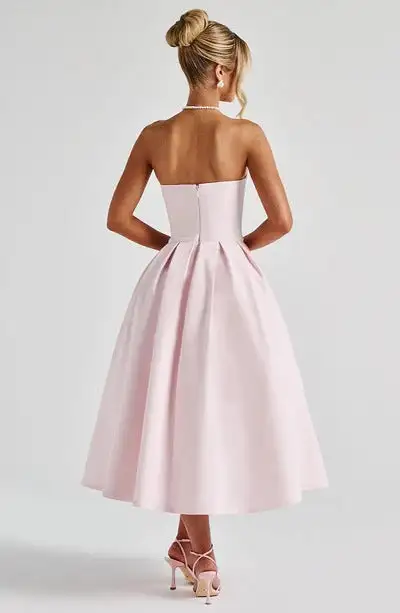 Strapless Silhouette Midi Dress
