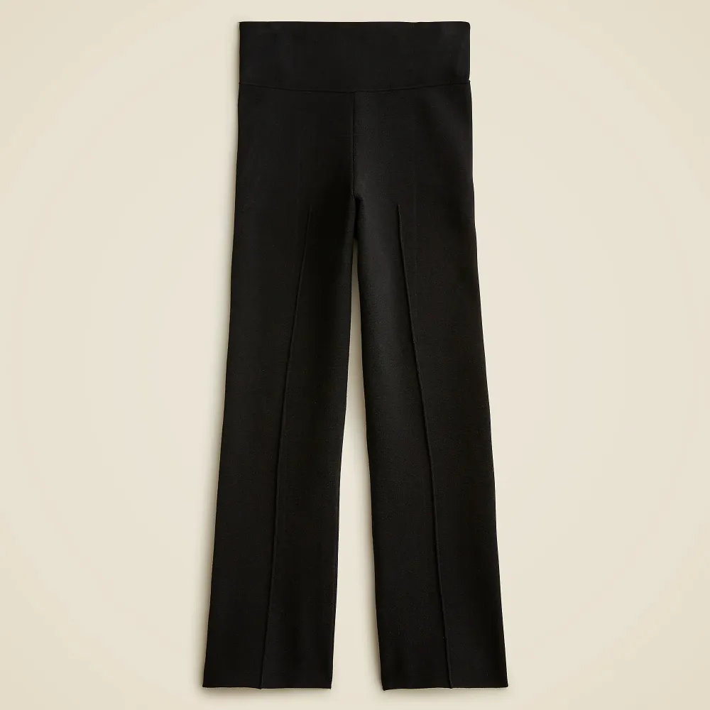 High-Rise Pintuck Straight Leg Pants