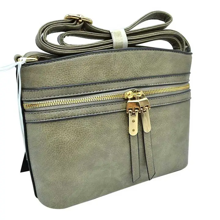 Zipper Detail Crossbody Bag