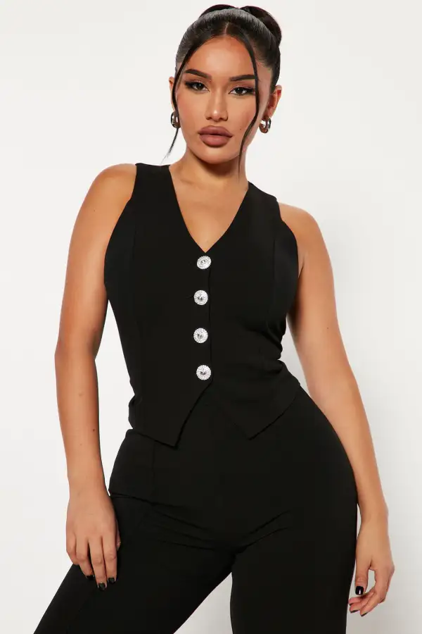 Chelsea Vest Pant Set - Black