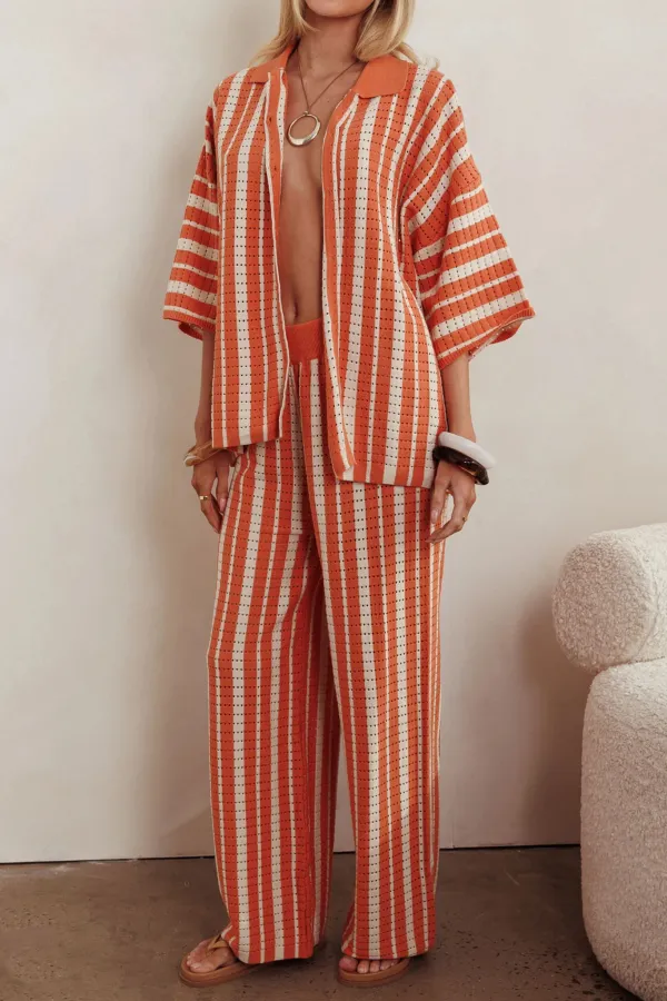 Casual Striped Breathable Sun Protection Trousers