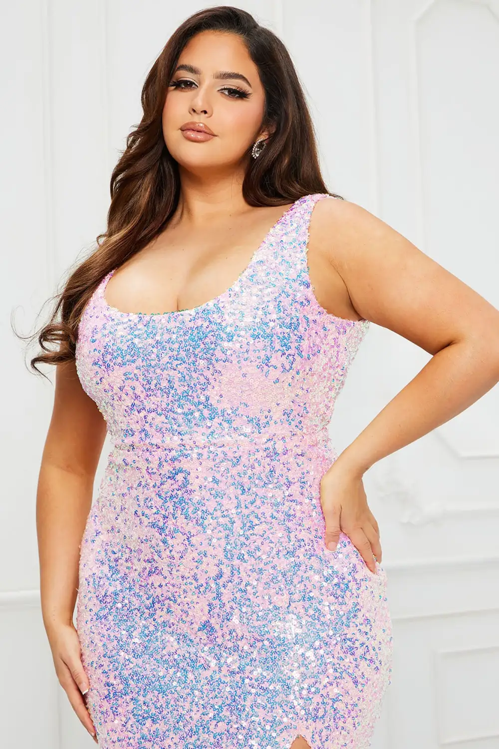 All Love Sequin Maxi Dress - Pink