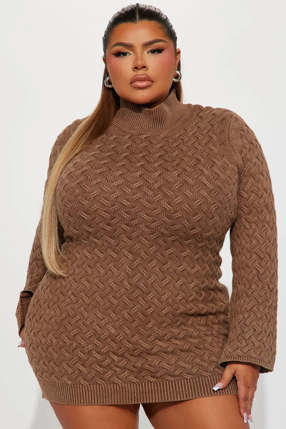 London Sweater Mini Dress - Mocha