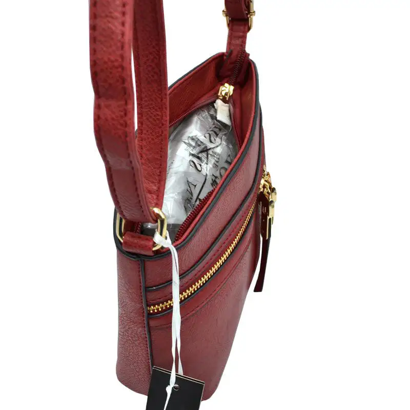 Zipper Detail Crossbody Bag