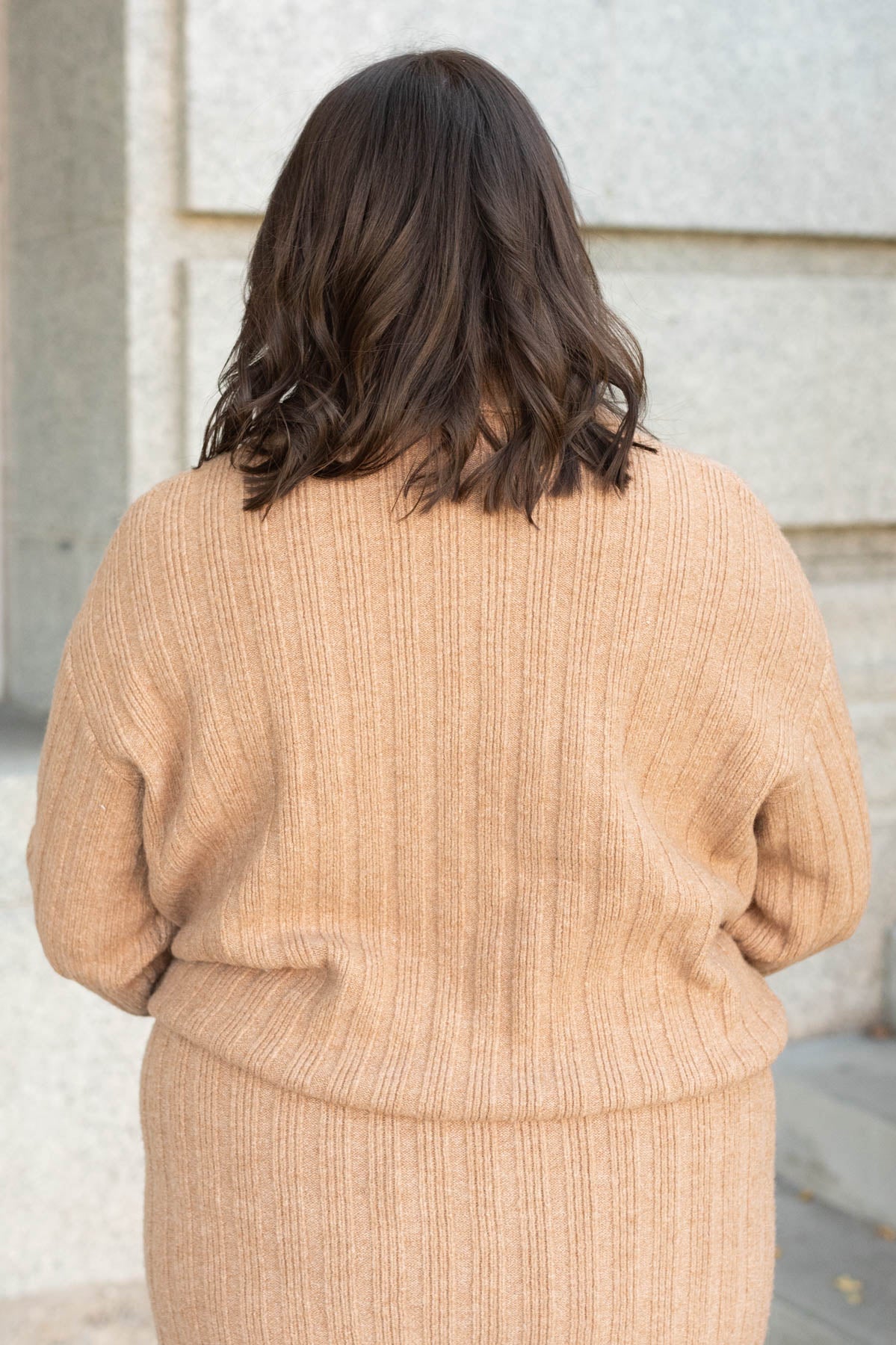 Kay Camel Ribbed Sweater