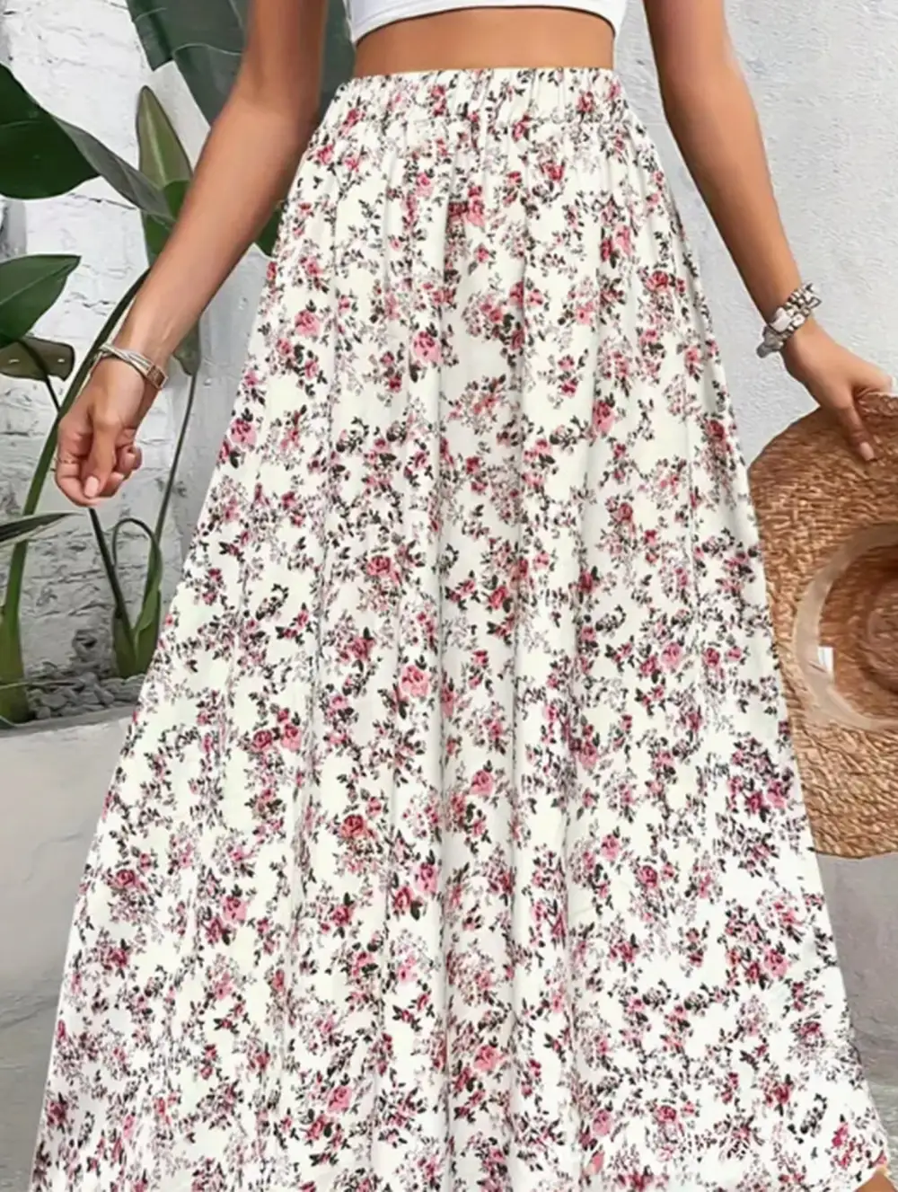 Everyday High Waist Midi Skirt