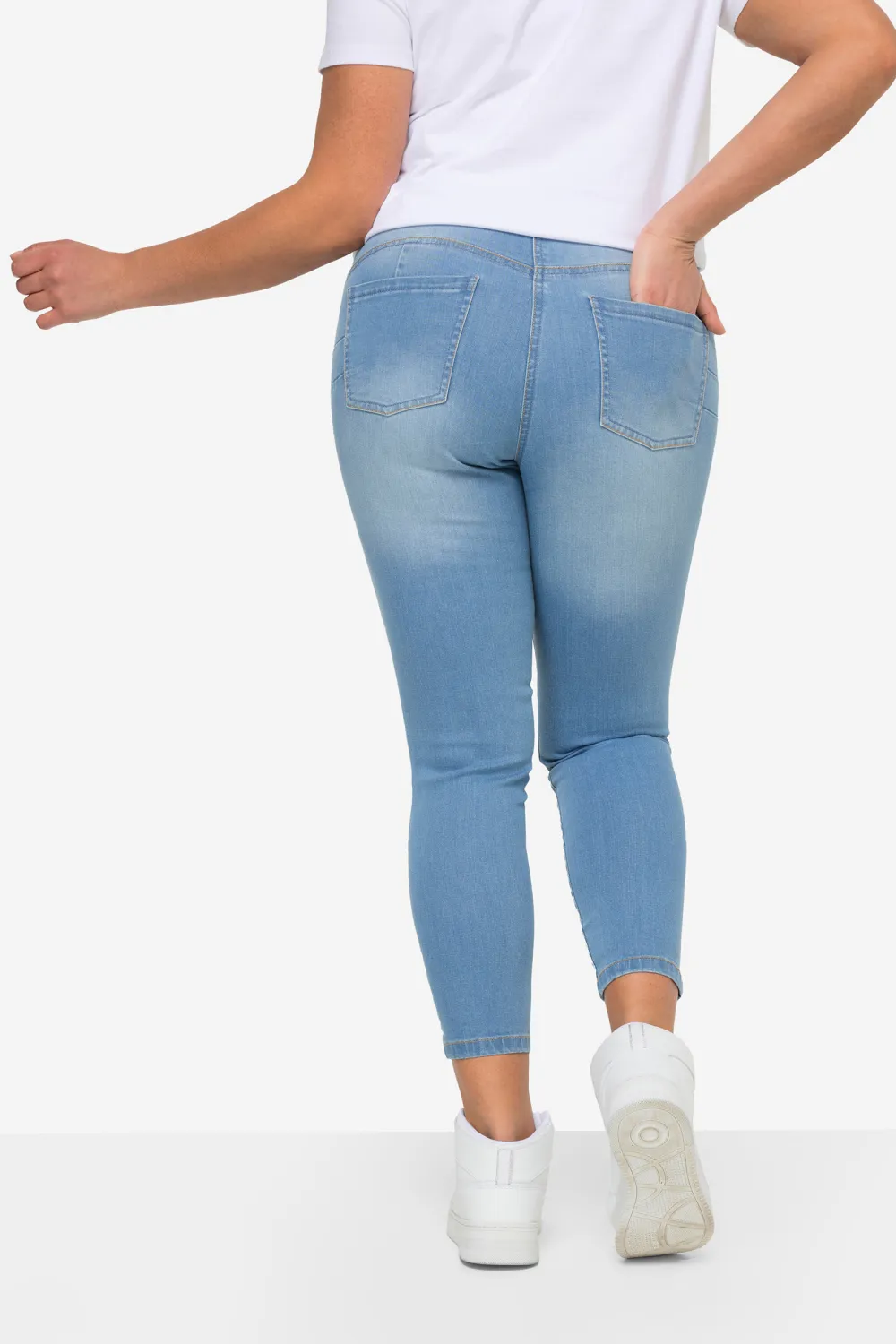 Solid Color Stretch Jeans