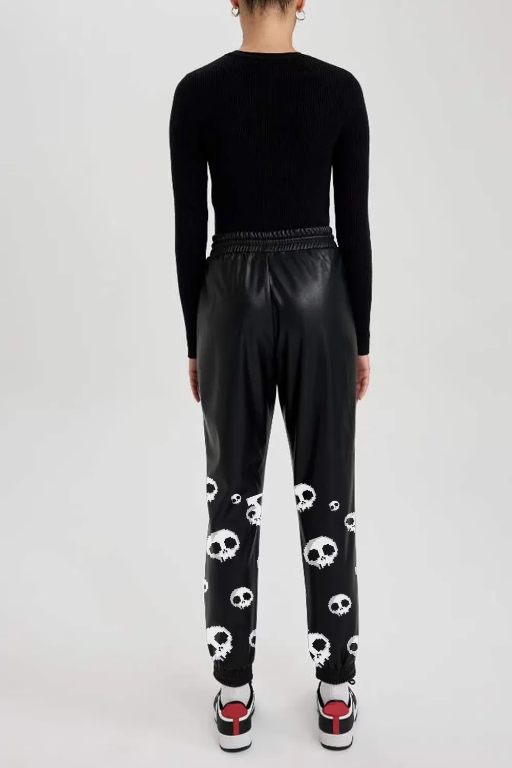 Jogger Faux Leather Trousers
