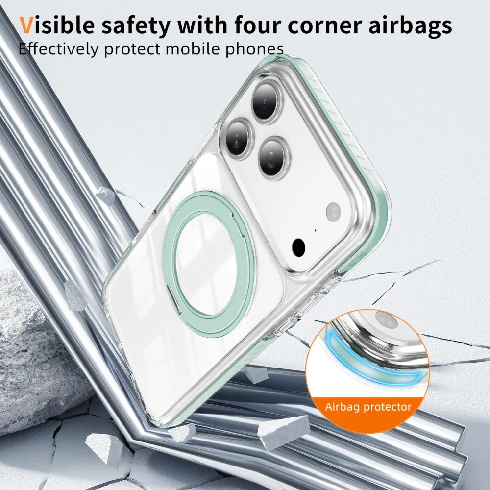 New Pivot Case iPhone 17 Pro Max Case Compatible with Apple 18 PM Gear Stand Clear Phone Case