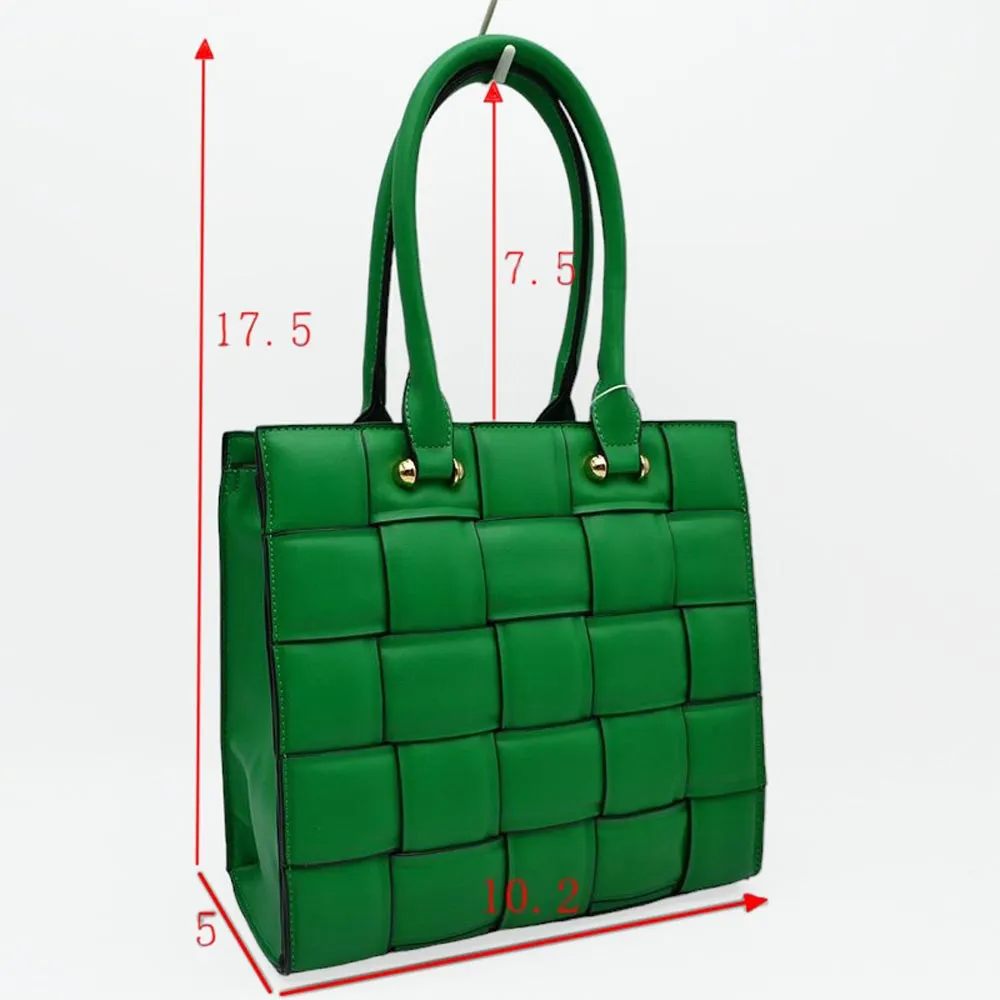 Faux Leather Tote Bag
