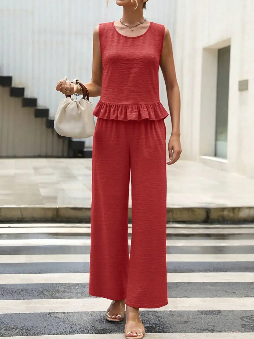 Ruffle Hem Jumpsuit