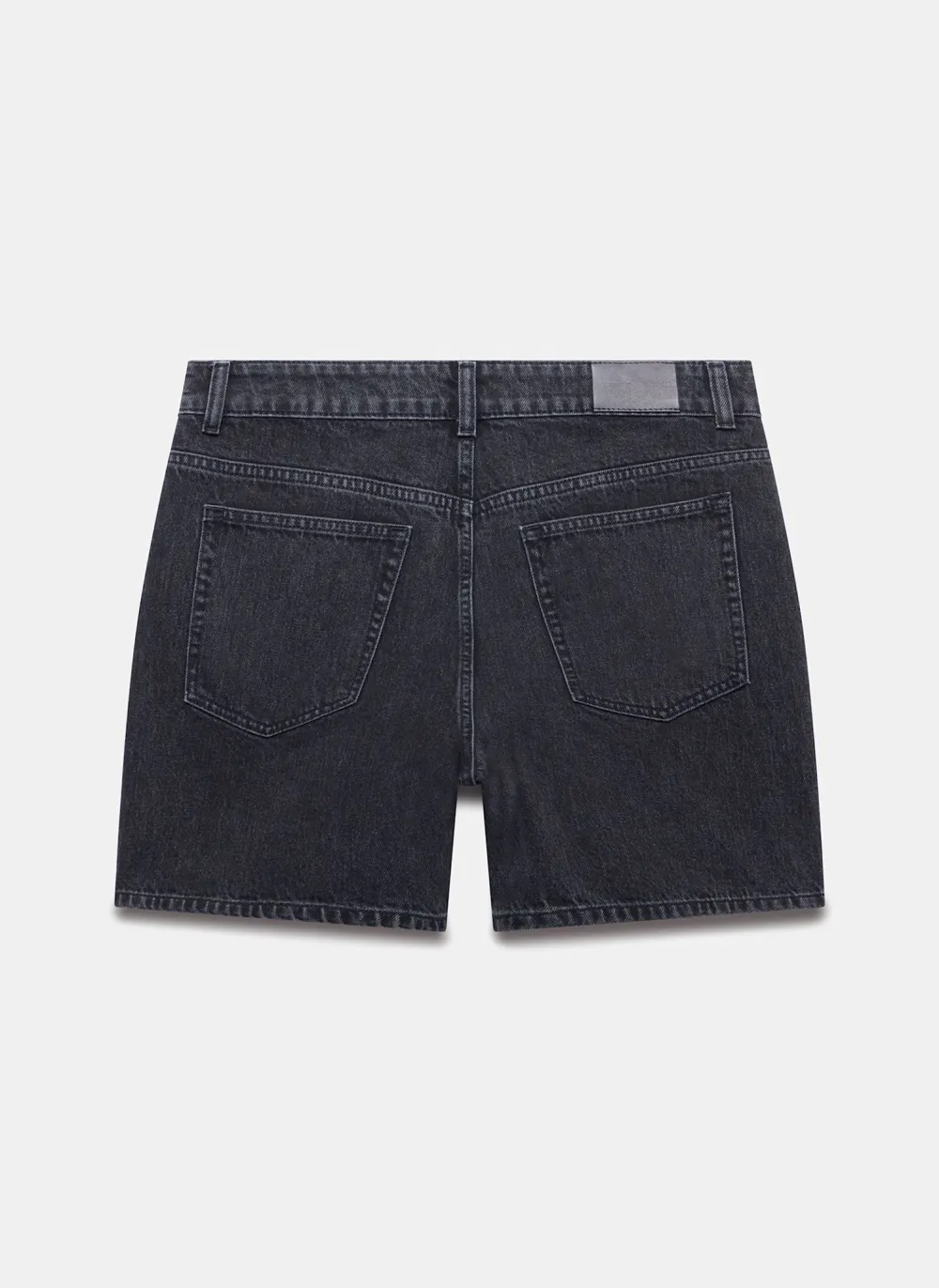 Casual Style Washed Black Denim Shorts