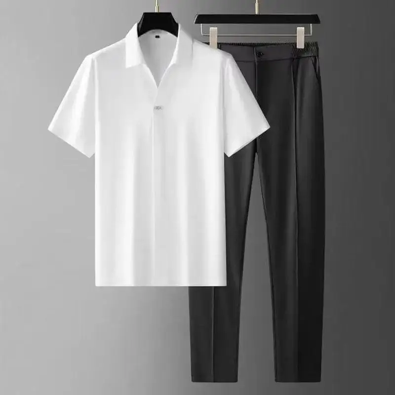 Two Piece Polo Shorts Set