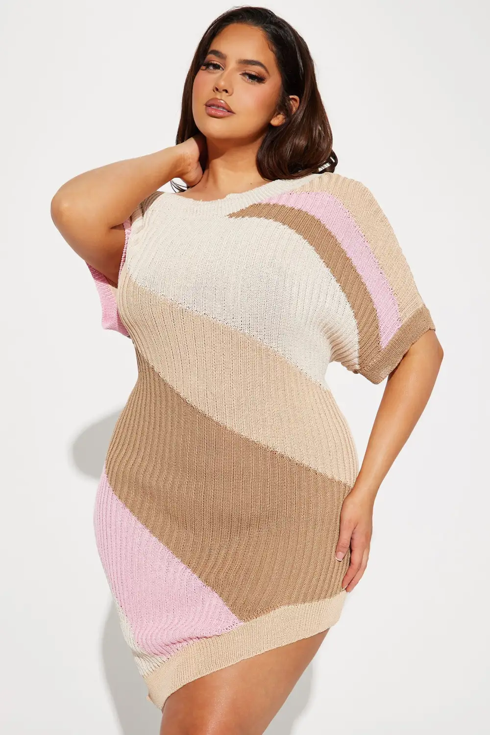 Neapolitan Sweater Midi Dress - Multi Color