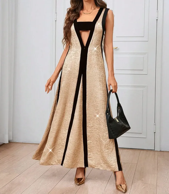 Women's Colorblock Colorblock Striped Dress