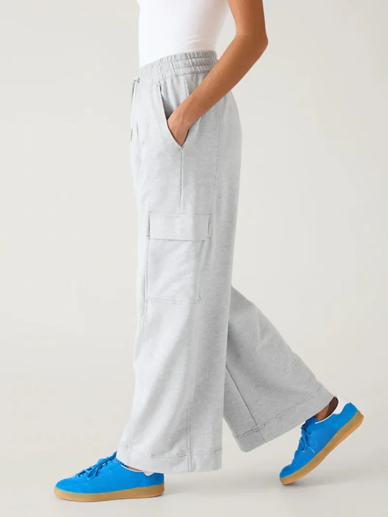 RETROTERRY WIDE LEG CARGO PANT