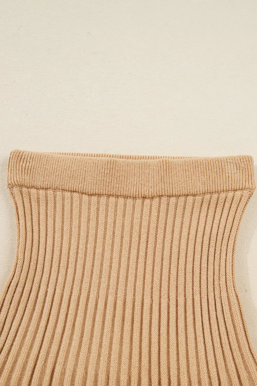 Plain Neck Puff Sleeve Detail Sweater