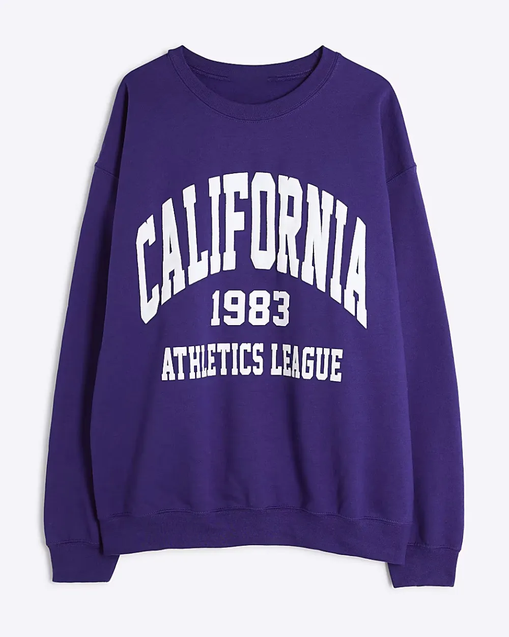 Women's Loose Purple Cotton Sweatshirts