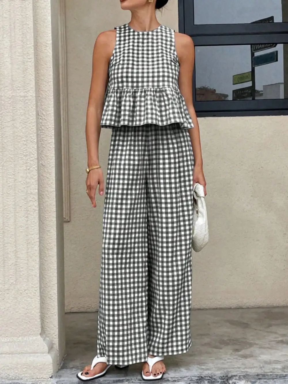Simple Wide Leg Sleeveless Jumpsuit