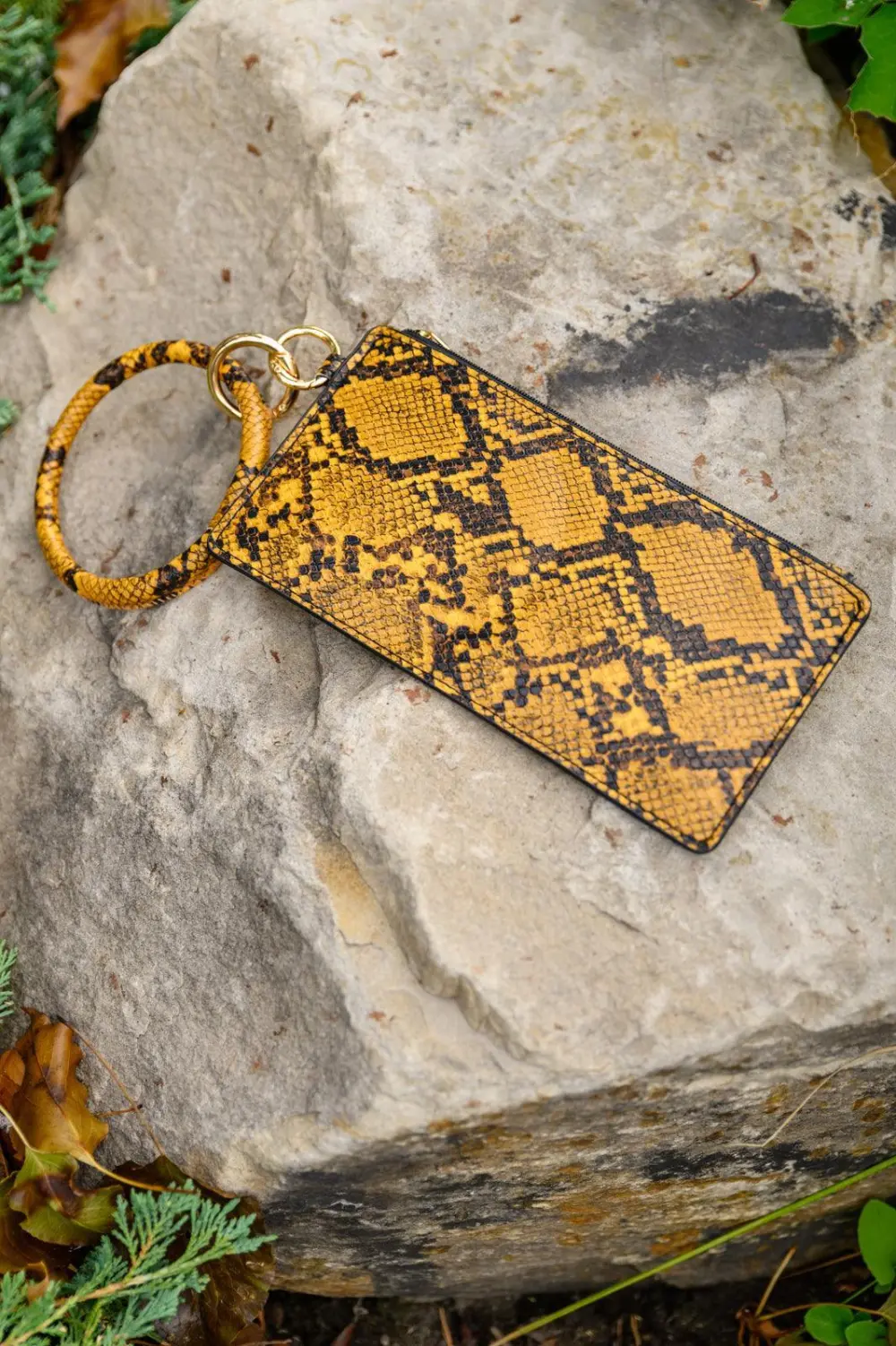 Clear  Snakeskin Clutch