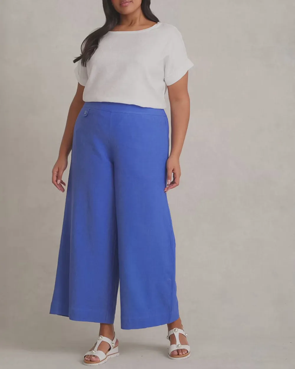Pocket Detail Wide Leg Pant