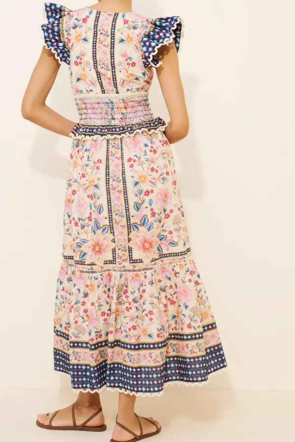 Lace Sleeves Maxi Dress