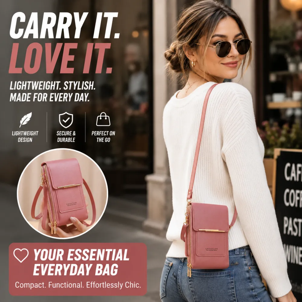 Touchscreen phone bag for women, versatile Korean version, single shoulder crossbody small bag