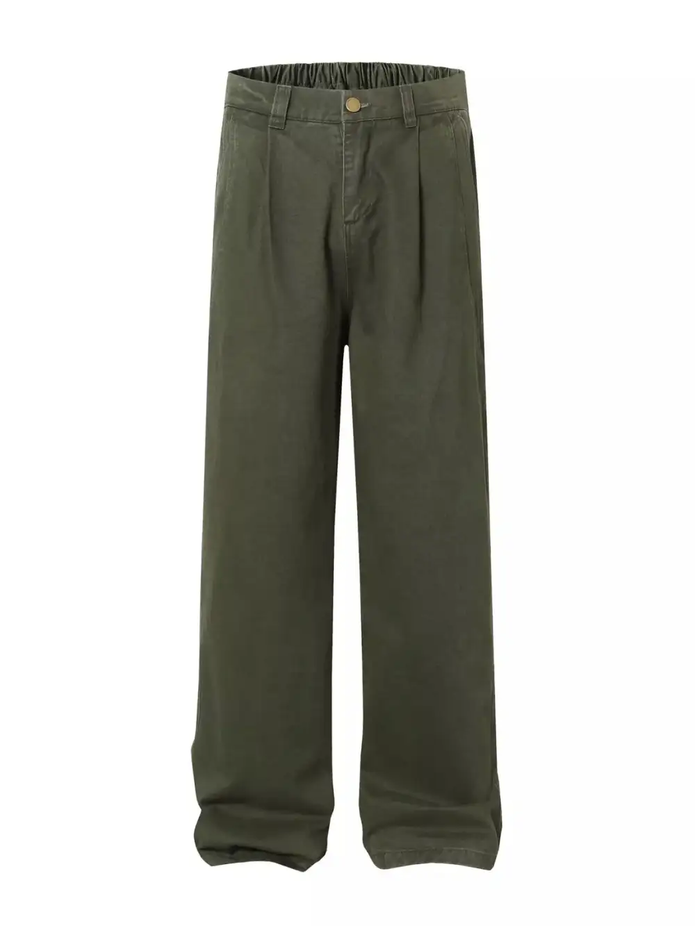 Men's Wide Leg Pants with Elastic Waistband