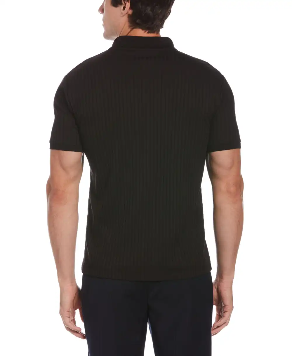 Quarter Zip Ribbed Polo