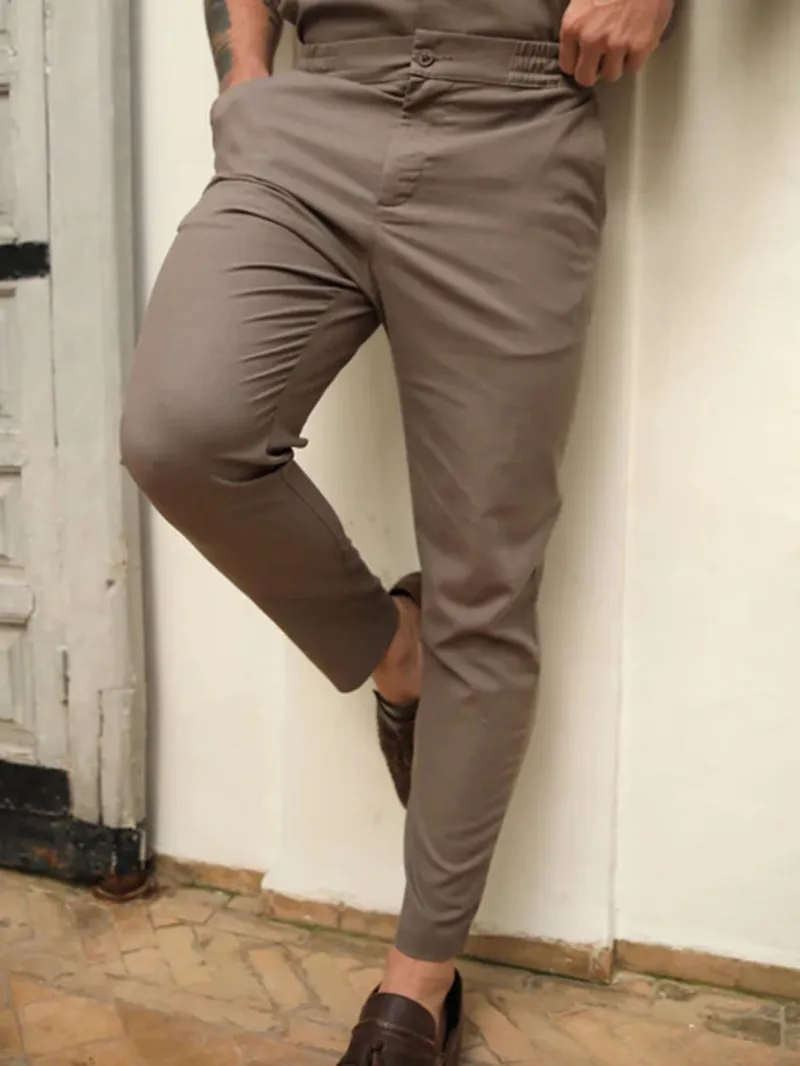 Men's casual brown pants