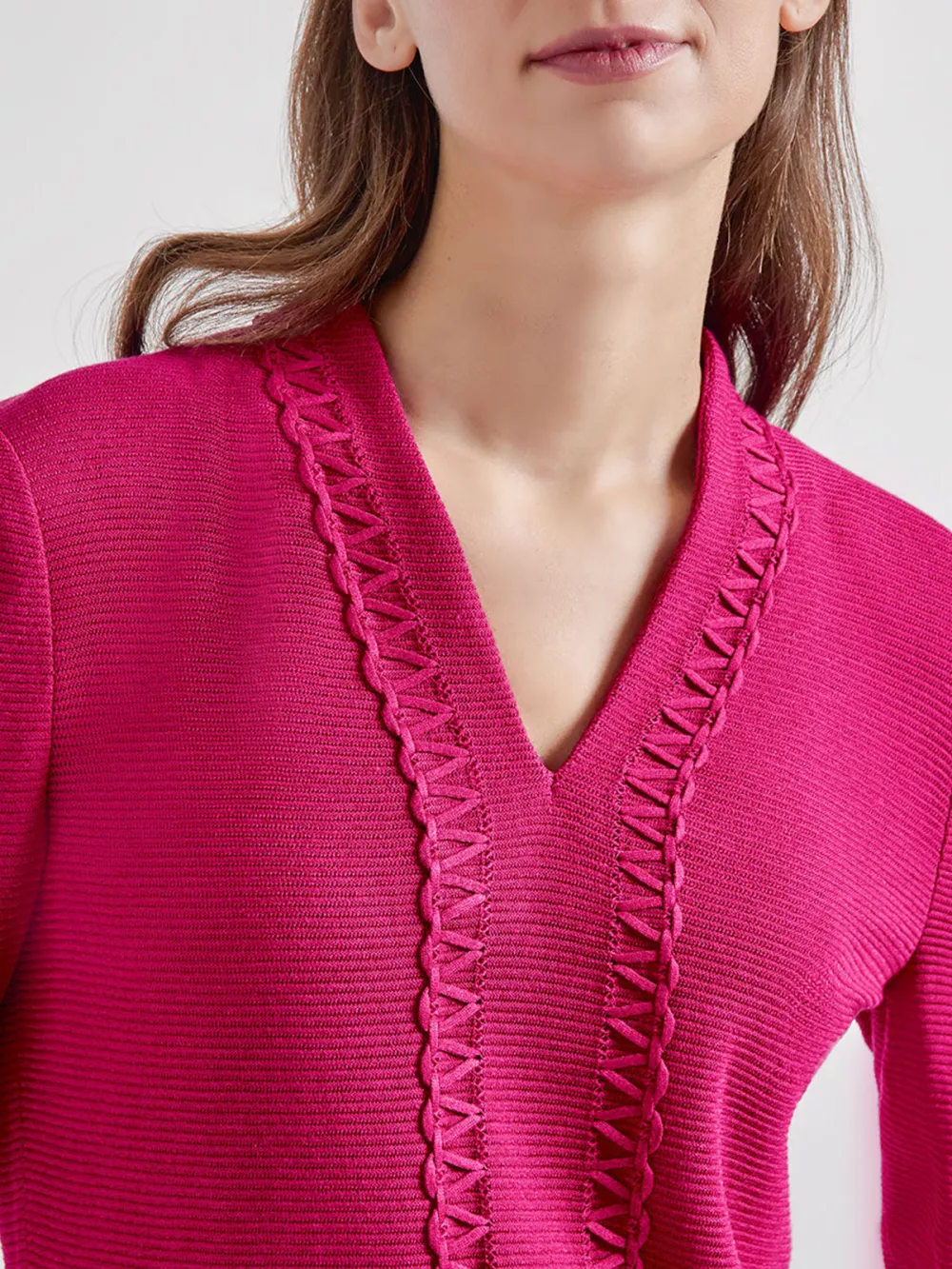 V-Neck Knitted Tunic