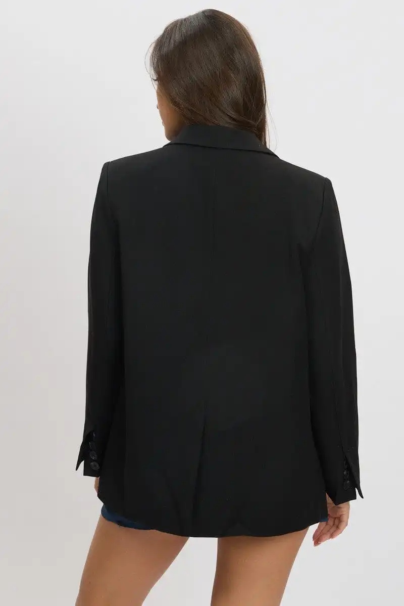 Black Oversized Blazer Long Sleeve