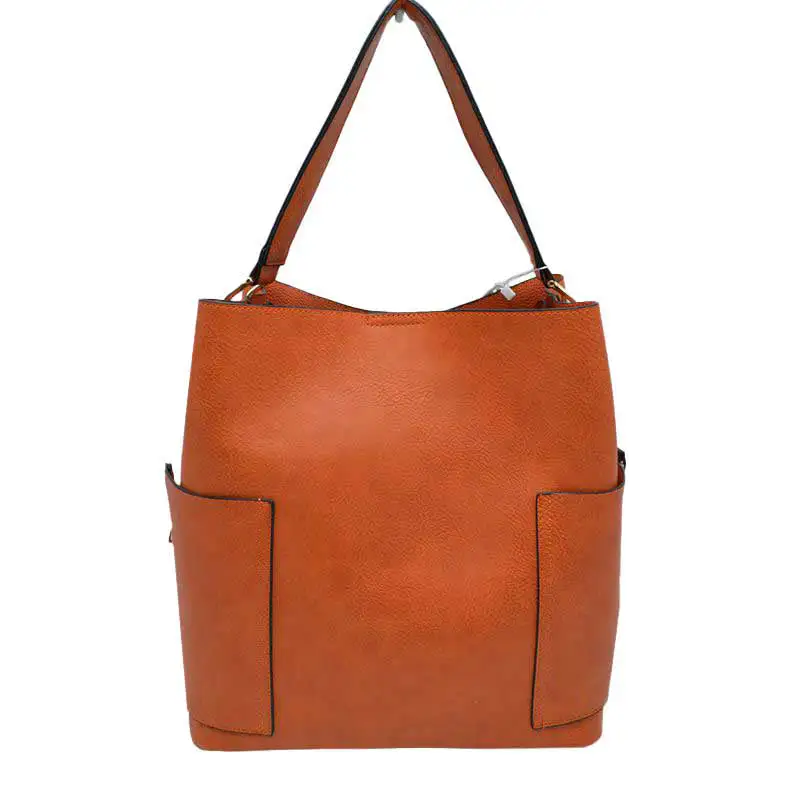 Pocket Bucket Satchel Bag